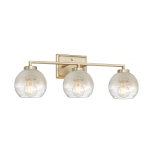Golden Canada 3094-BA3 BCB-ALA - Yep by Golden Lighting Elliott 3-light Vanity in Brushed Champagne Brass and Clear Alabaster Glass